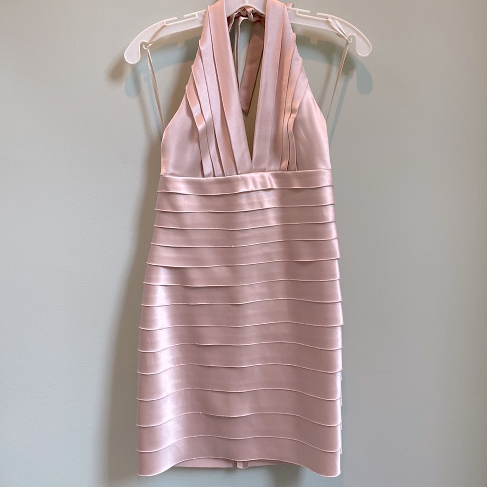 Bcbgmaxazria Bandage Halter Dress, Sz 6P